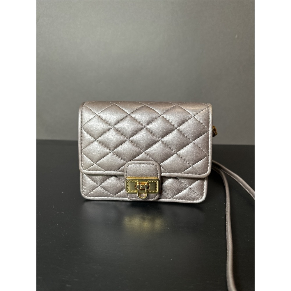 Vtg maresse handbags Quilted leather made in Italy mini purse Crossbody belt bag